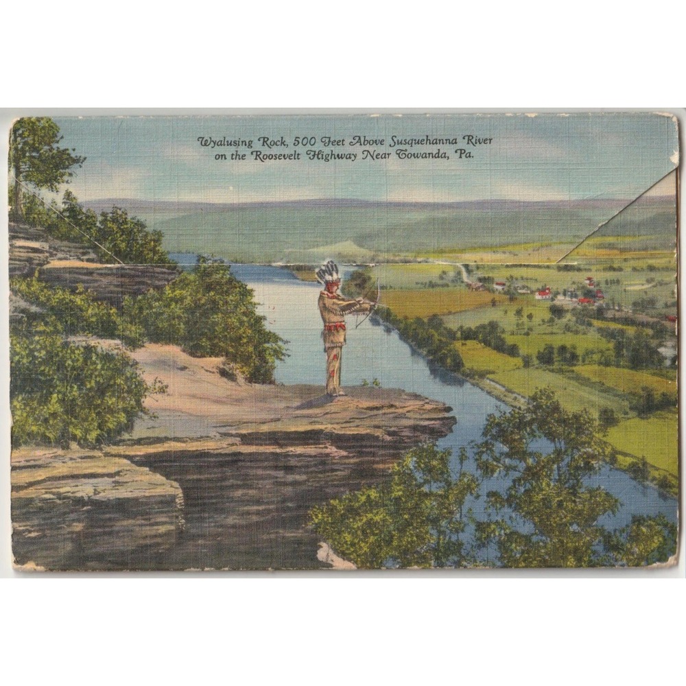 Roosevelt Highway US 6 Mt Jewett Pennsylvania PA Souvenir Folder Linen Postcard - Picture 2 of 2